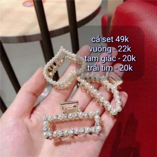 Set cặp kẹp tóc ngọc trai 3 món