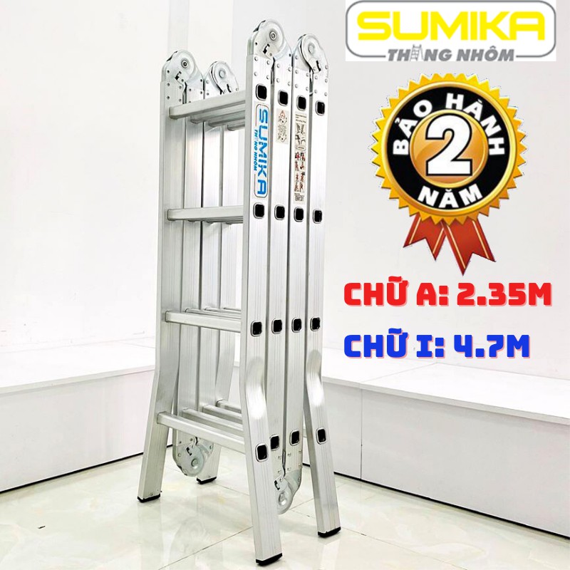 Thang nhôm gấp xếp đa năng 4 đoạn Sumika SK604 - 4.7 mét