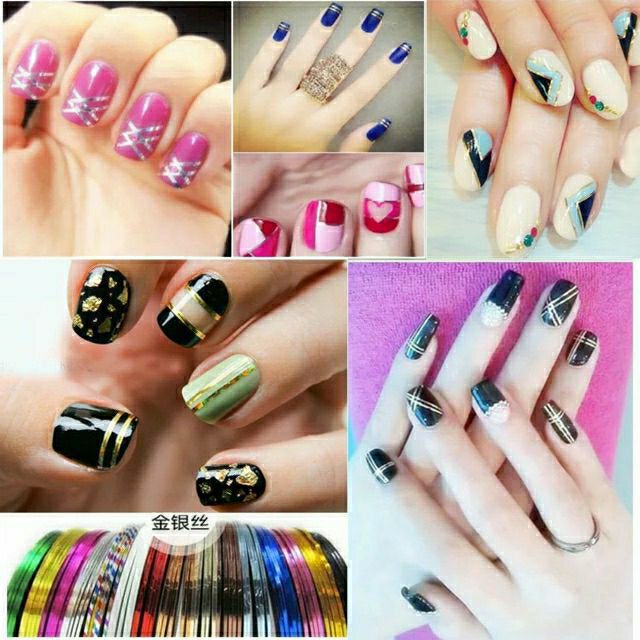 Dây kim tuyến trang trí móng 30 cuộn đủ màu Thiên Di Nail