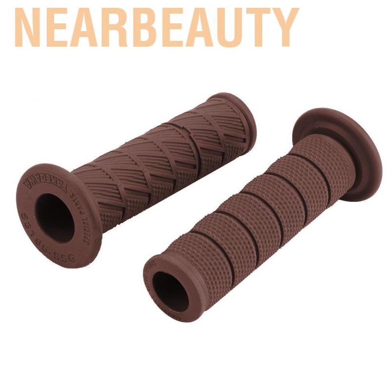 Nearbeauty 2 pcs Motorcycle Handgrip Handlebar End Cap Plug Slider Standard Bar