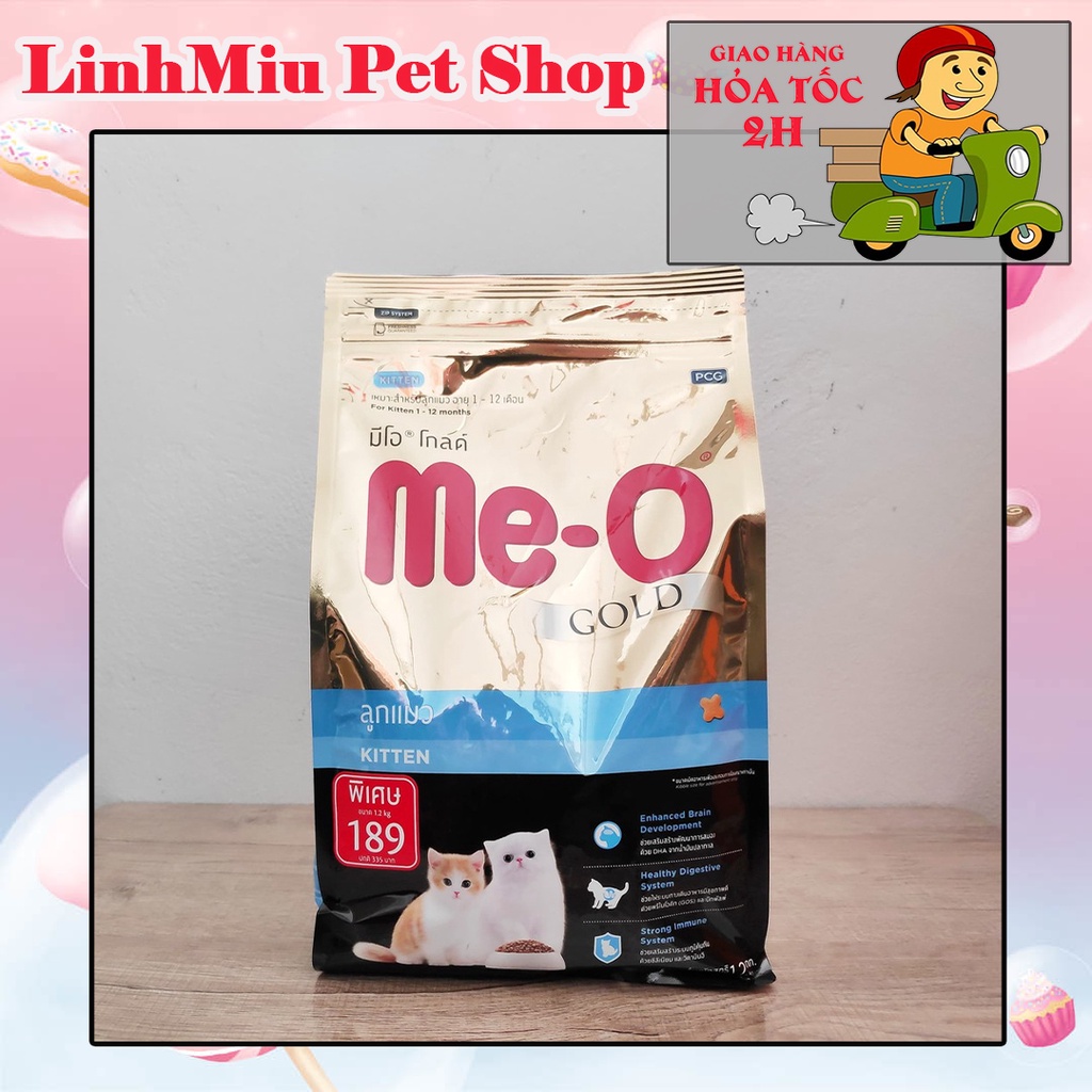 Thức ăn cao cấp cho mèo con Me-O Gold Kitten - 1,2kg