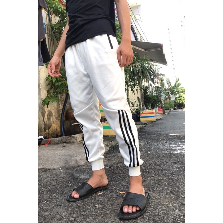 [Mã DOTHIEN30 giảm 30K đơn 50K]⚡️ CHẤT ĐẸP-Y HÌNH ⚡️ Quần thể thao nam Quan jogger nữ kiểu nỉ bó ống Hàn Quốc in 3 xọc