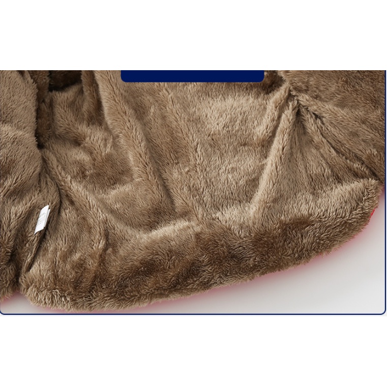 Áo phao béo tai gấu lót lông siêu ấm cho bé, áo khoác 2 mặt hàng Quảng Châu cao cấp cho bé trai và bé gái