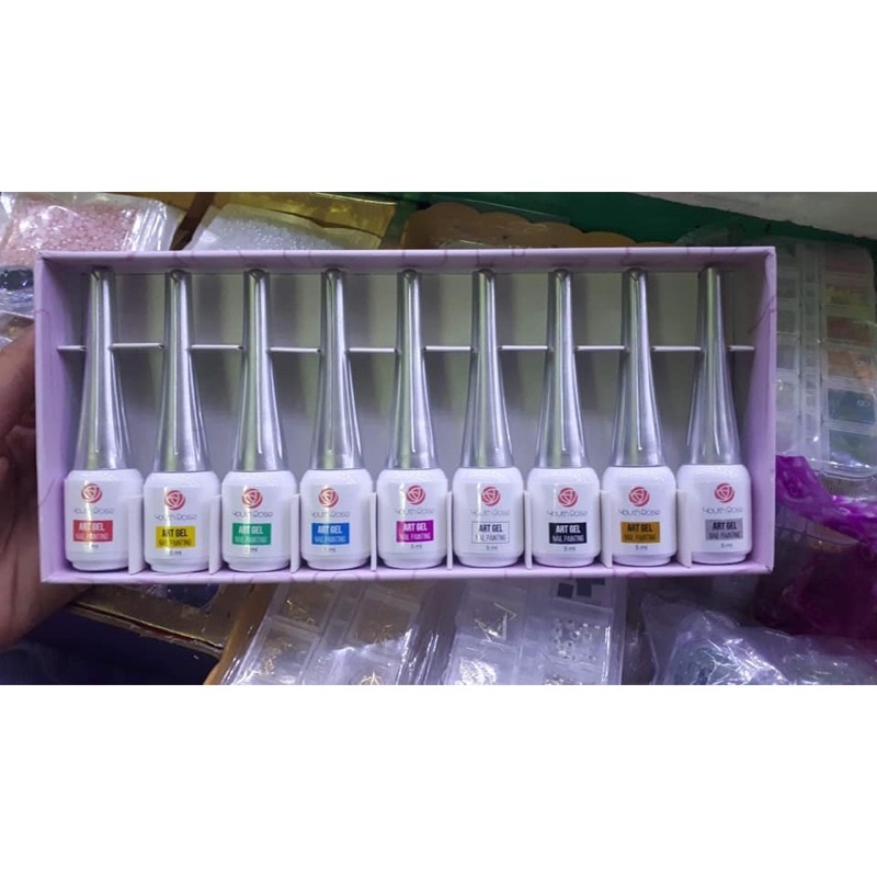 Sơn gel cọ nét Hoa hồng cọ mảnh dài,gel đặc(lẻ chai)