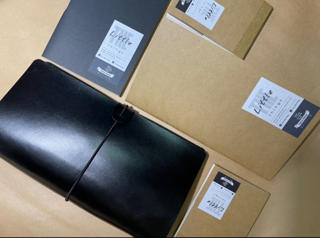 Sổ bìa da thật size 11x20cm. Traveler's notebook