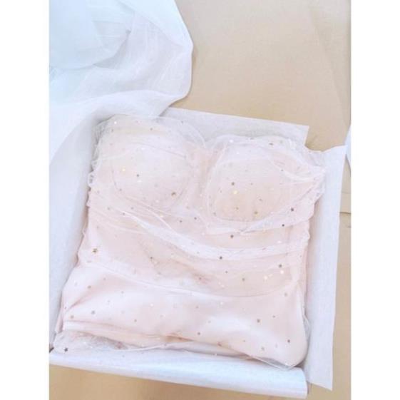 VÁY LƯỚI VOAN ÓNG ÁNH CÚP NGỰC LÓT