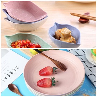 [COMBO CHÉN VÀ ĐĨA] Bộ chén đĩa lúa mạch chất liệu an toàn xinh xắn