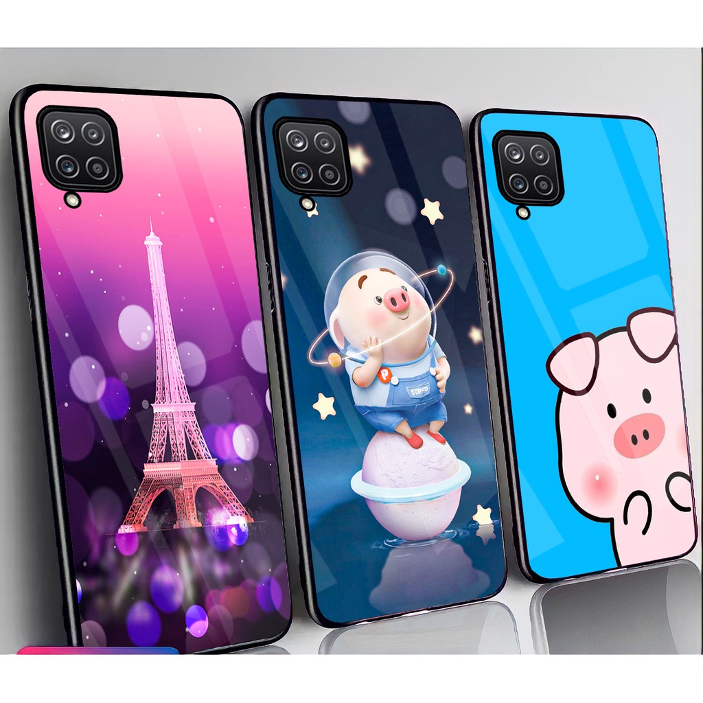 Ốp Lưng Samsung Galaxy A12, M22, M12, M32 mặt kính gương sáng bóng, thời trang