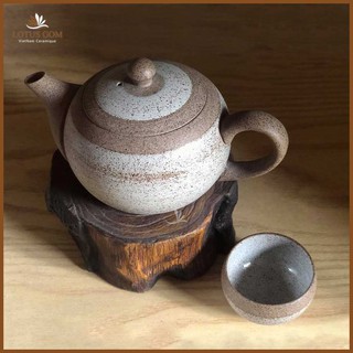 Ấm Chén Pha Trà Tử Sa Gốm Bát Tràng Cao Cấp