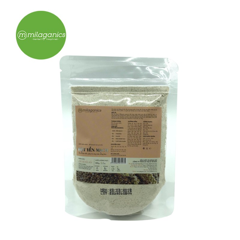 Combo tẩy da chết Bột cám gạo 100g & Bột đậu đỏ 100g & Bột yến mạch Milaganics 100g | BigBuy360 - bigbuy360.vn