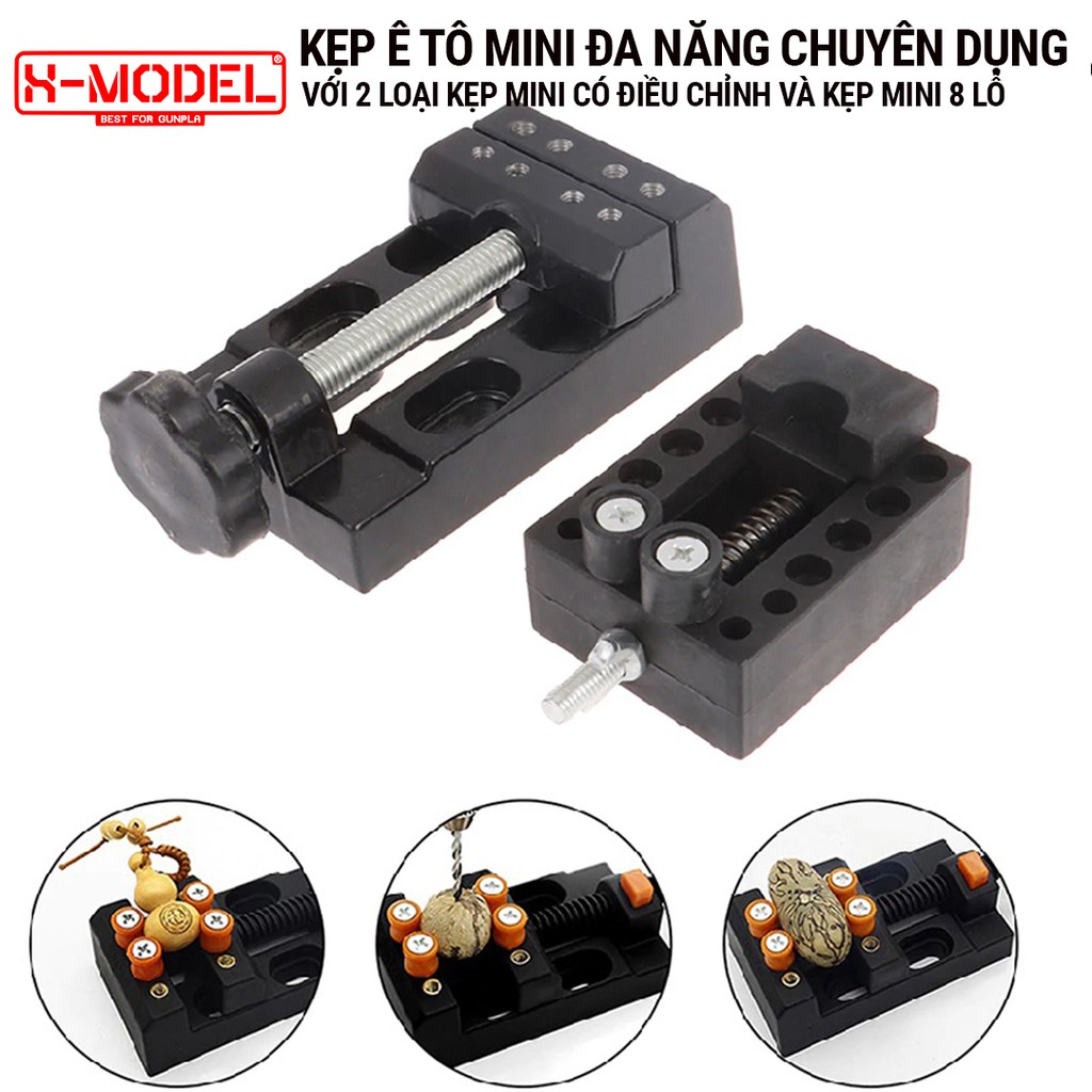 Kẹp E Tô Mini nhựa đa năng có thể điều chỉnh, 4 chốt kẹp cao su chống xầy xước vật, dụng cụ gia công phụ kiện XMODEL