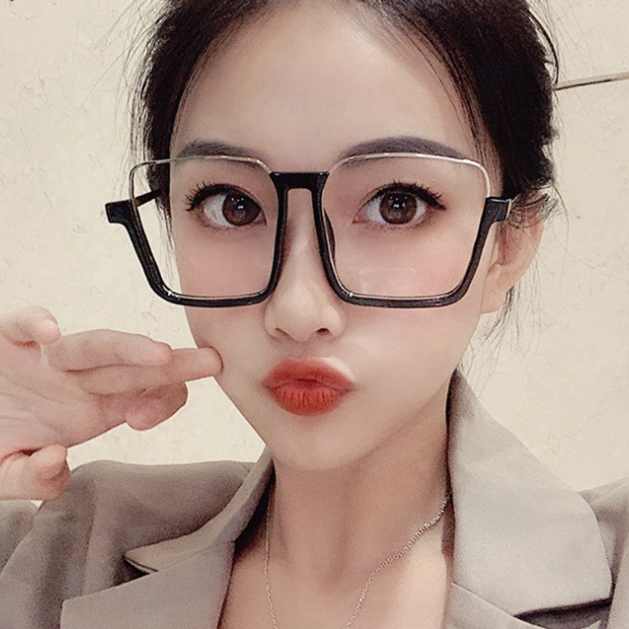 Mắt Kính Gọng Lớn Chống Ánh Sáng Xanh Phong Cách Retro