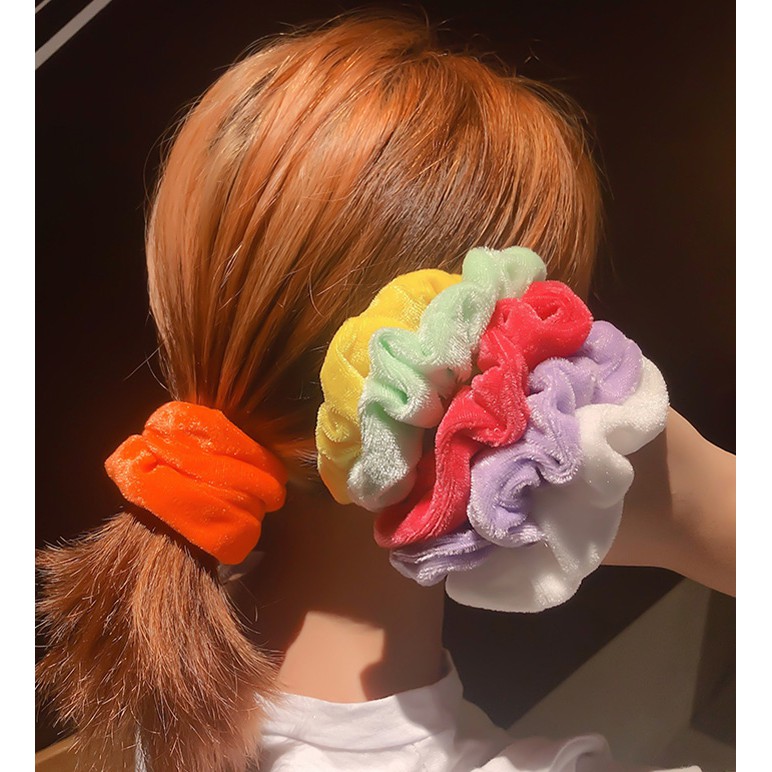 Dây buộc tóc KIDSBOWS bằng vải nỉ flannel dễ thương nhiều màu sắc khác nhau dành cho nữ