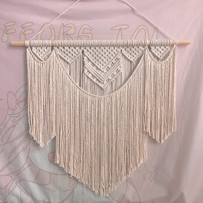 Macrame rèm dây thừng trang trí phòng, cửa sổ