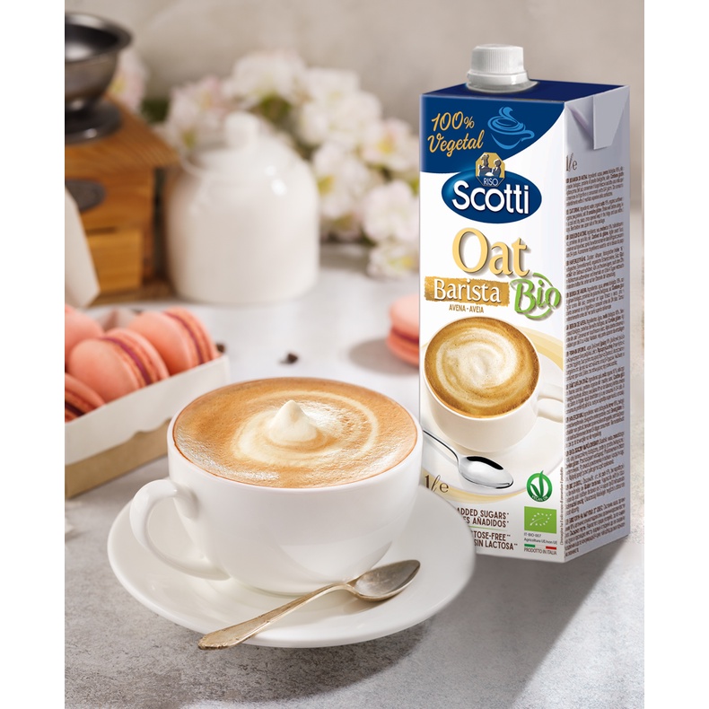 Thùng Sữa Yến Mạch Hữu Cơ Barista BIO Riso Scotti - BIO Oat Barrista - Thùng 10 Hộp