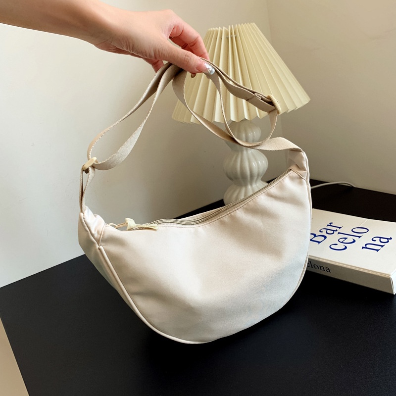 Túi đeo dưới cánh tay Vải Canvas Cỡ Nhỏ Thiết Kế Đơn Giản Cá Tính