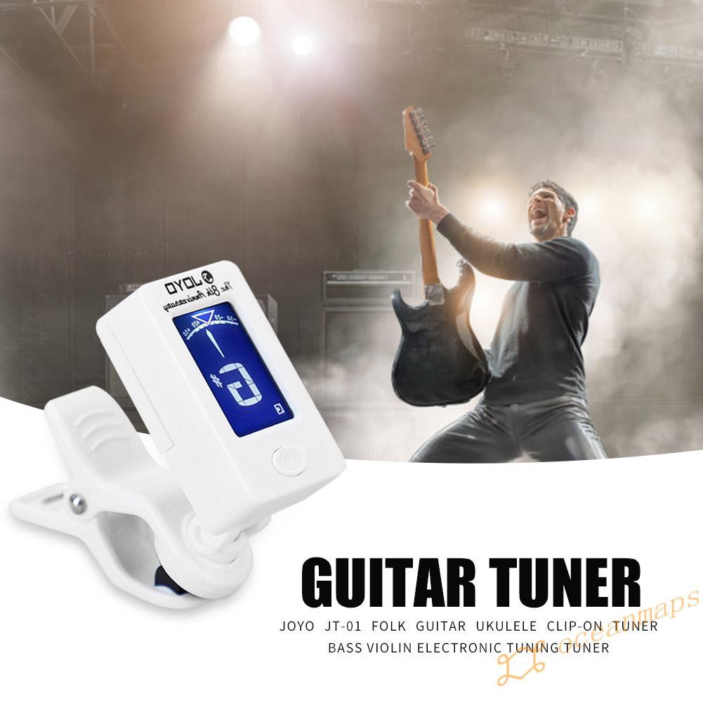 【Popular】JOYO JT-01 Folk Guitar Ukulele Clip-on Tuner Violin Electronic Tuning Tuner