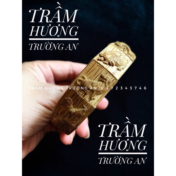 Vòng trầm hương 12 con giáp trầm tốc tự nhiên