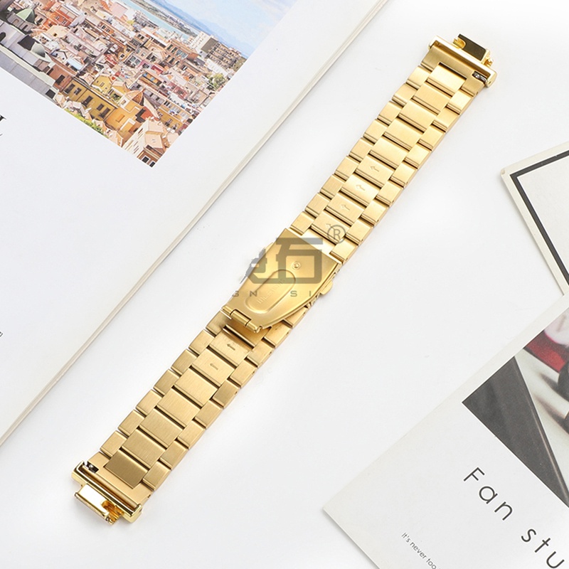 Dây đeo kim loại bằng thép không gỉ thiết kế 3 hạt thay thế cho đồng hồ Casio G-SHOCK GM-6900 GM6900