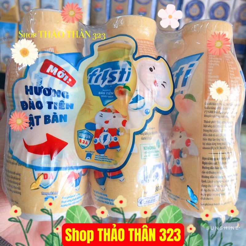 Sữa Chua Uống Fristi Trái Cây (1lốc 6chai) DÂU, CAM , NHO , TÁO , ĐÀO