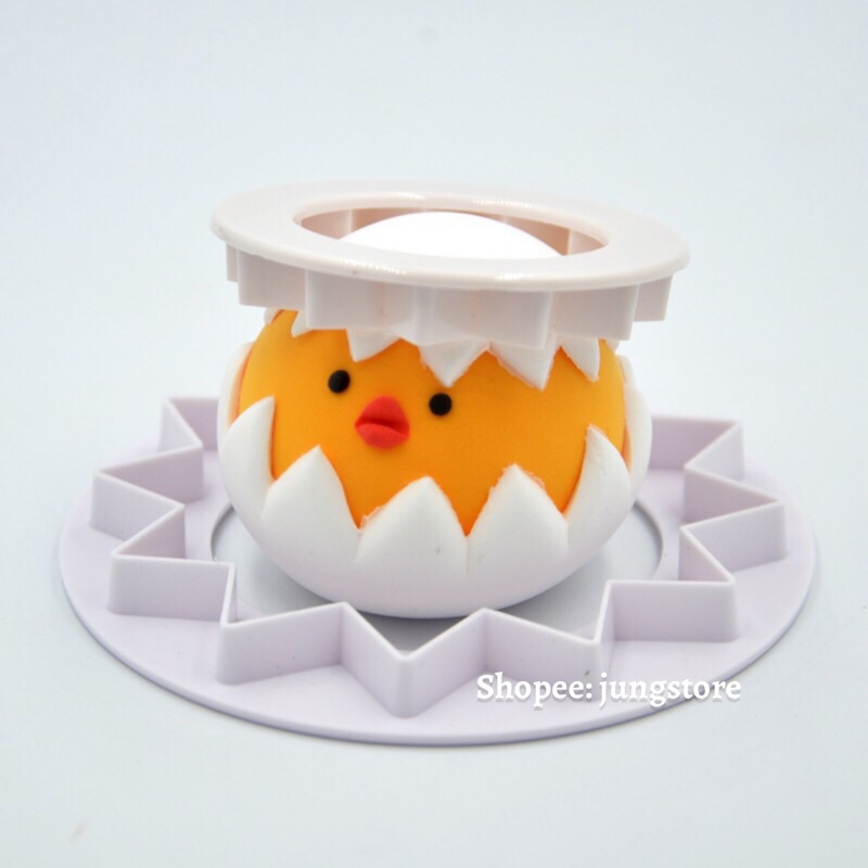 Khuôn bánh bao tạo hình mũ gà, mũ heo hình vỏ trứng