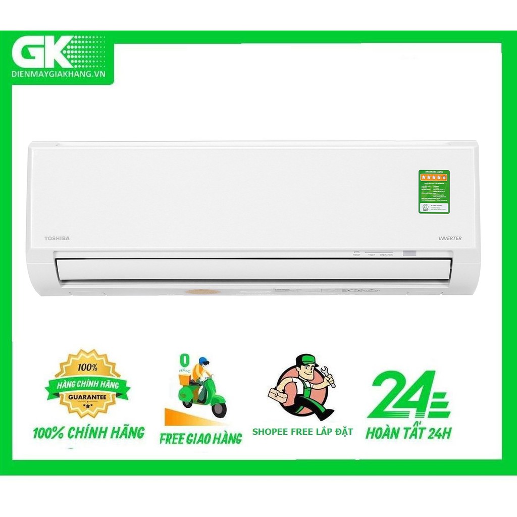 RAS-H10L3KCVG-V-MIỄN PHÍ CÔNG LẮP ĐẶT-Máy lạnh Toshiba Inverter 1 HP RAS-H10L3KCVG-V Mới 2021