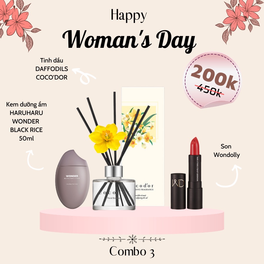 / Woman's Day/ Combo quà tặng dành cho người phụ nữ bạn yêu thương ngày Quốc Tế Phụ Nữ 8-3