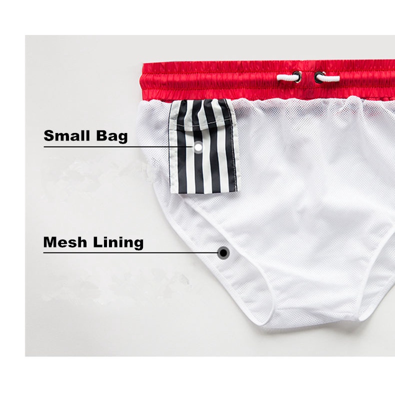 Quần short đi biển dáng rộng kẻ sọc nhanh khô cho nam | BigBuy360 - bigbuy360.vn