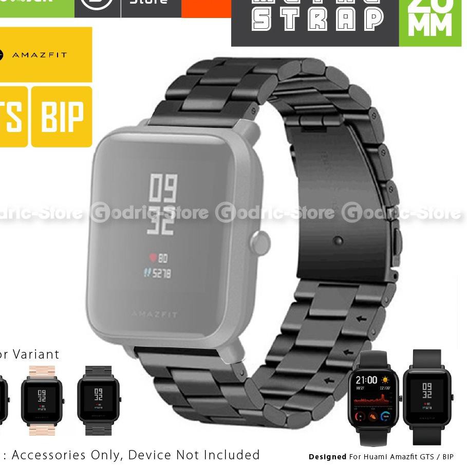 Dây Đeo Tay Bằng Thép Không Gỉ 20mm Cho Đồng Hồ Thông Minh Xiaomi Huami Amazfit Gts / Gtr 42mm / Bi