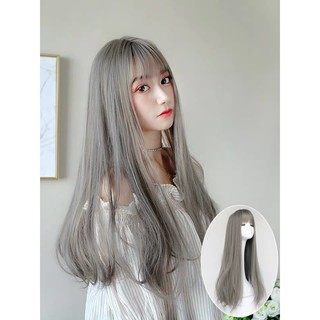 [ TẶNG KÈM LƯỚI VÀ LƯỢC. HÀNG LOẠI 1 ] Tóc giả nữ nguyên đầu thẳng dài, tóc bộ cả đầu mái thưa ( T007 )