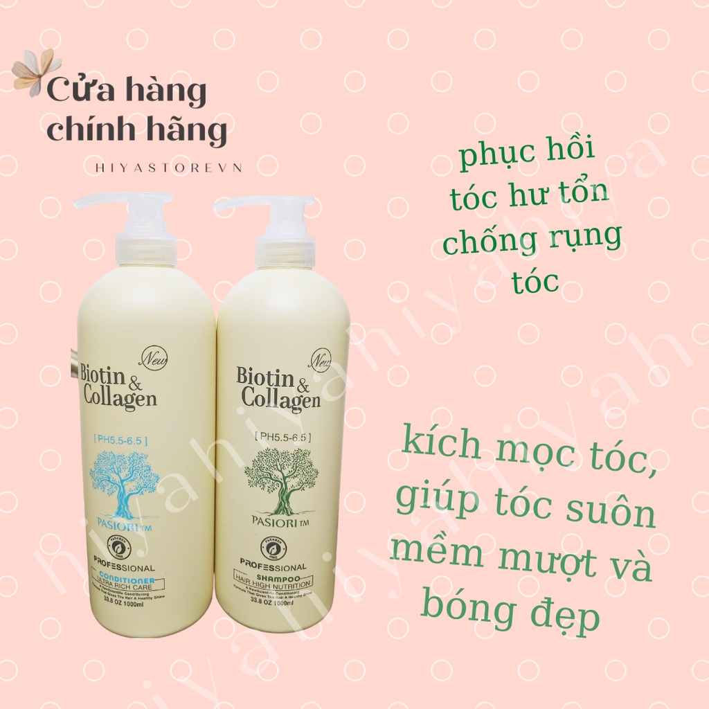 [CHUẨN AUTH] Bộ Dầu Gội Xả Biotin &amp; Collagen OGX Phiên Bản VOUDIOTY 1000ml