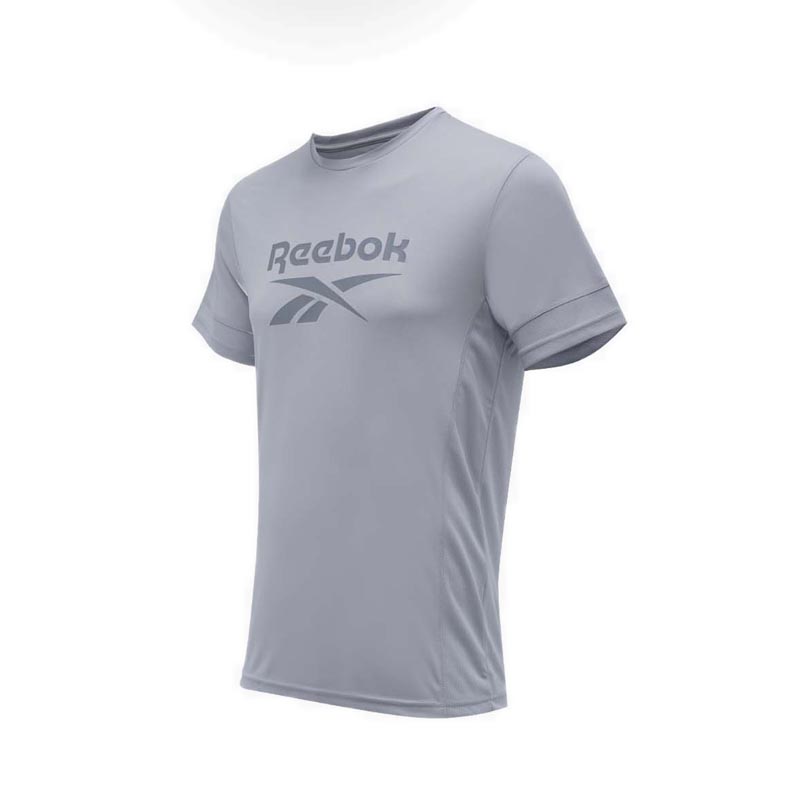 Reebok Áo Thun Màu Xám Thiết Kế Cá Tính Cho Nam