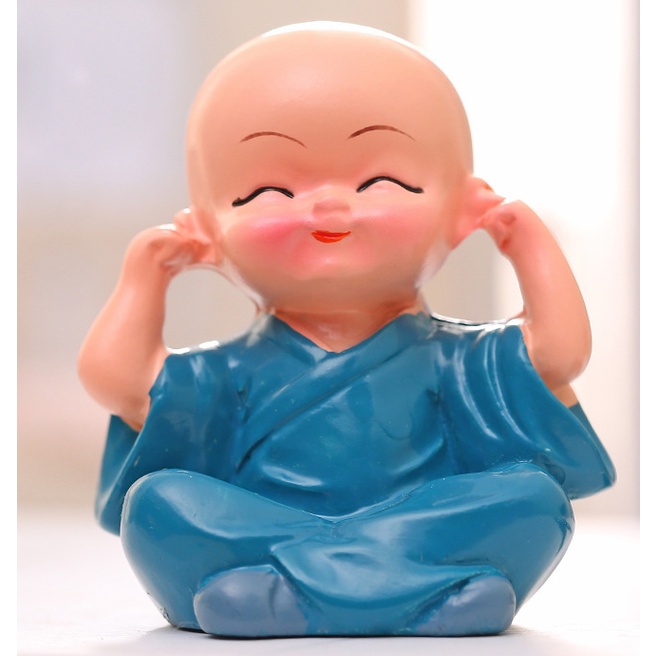 Bộ 4 Tượng Phật Bốn Mon @ Ge Dễ Thương Trang Trí Bàn Làm Việc Xe Hơi
