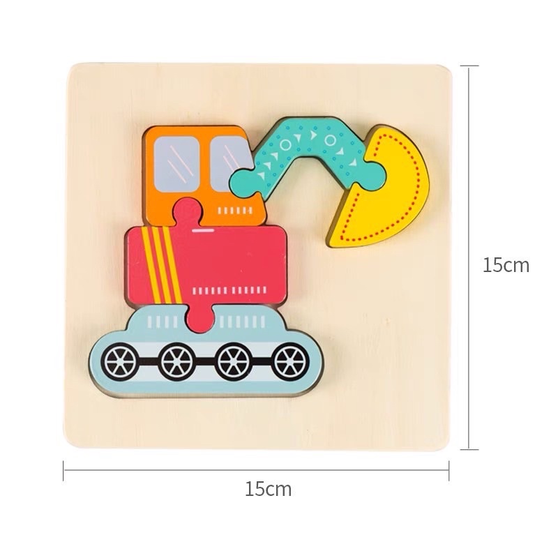 Đồ Chơi Xếp Hình Lắp Ráp Tranh Ghép Gỗ 3D Nhiều Hình Ngộ Nghĩnh Cho Bé Tư Duy Sáng Tạo
