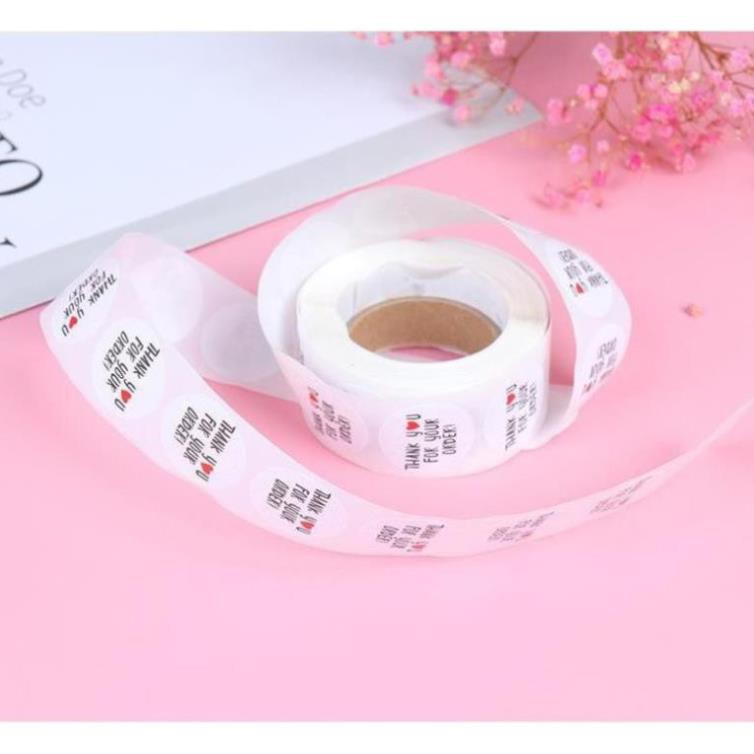 Cuộn 500 Sticker Chữ Thank You For Your Order