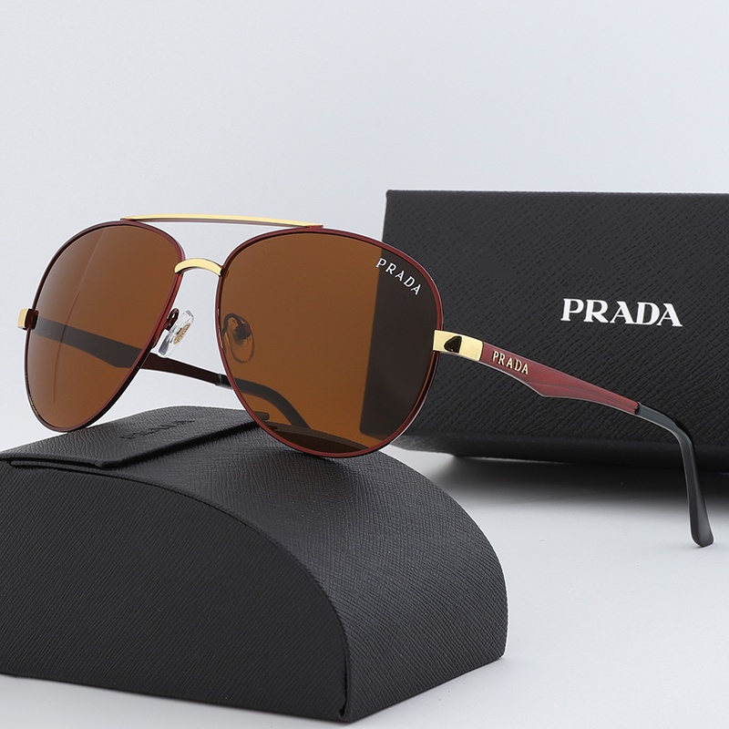 ! Prada! Kính mát phân cực chống tia UV 400 cho nam