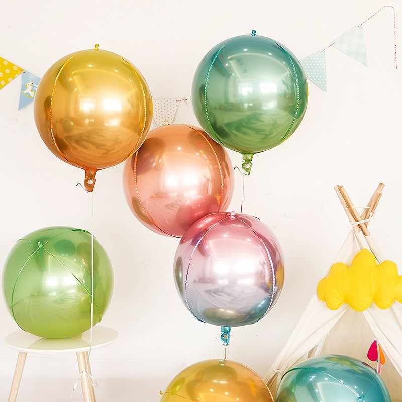 Bóng 4D Trang Trí Các Combo Bong Bóng Sinh Nhật, Party, Cổng Bóng Trong Các Sự Kiện, Bóng Tráng Nhôm Quả Cầu Tròn