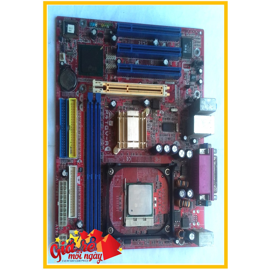 Combo main Biostar P4TGV-R - DDRam1 512MB - VGA Card AGP - CPU chân kim socket 478 decor