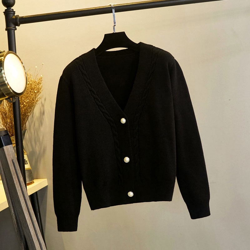 Áo Khoác Cardigan Dệt Kim Dáng Rộng Dài Trung Bình Thời Trang Thu Đông Mới Dễ Phối Đồ Phong Cách Hàn Quốc Cho Phụ Nữ Trung Niên