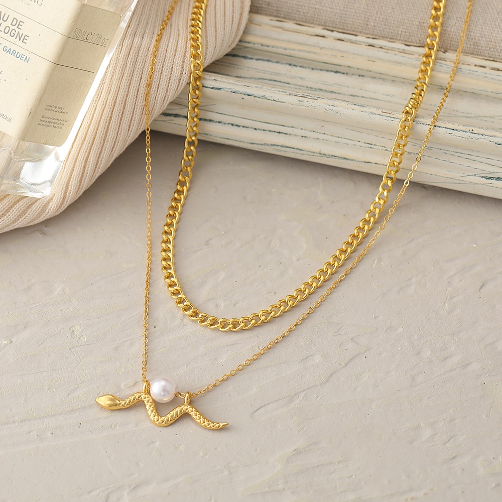 iF YOU Vòng cổ mặt hình bướm đính ngọc trai thời trang cho nữ