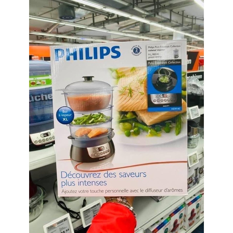 Nồi hấp philips 3 tầng