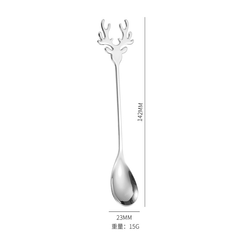 Muỗng Cà Phê Bằng Thép Không Gỉ 304 Họa Tiết Hoạt Hình Dễ Thương