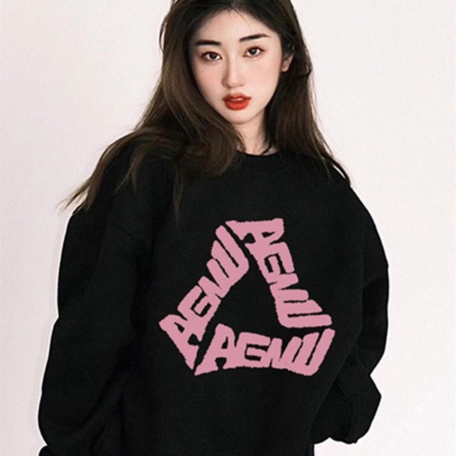 Áo sweater ZHELIHANGFEI dài tay in chữ thời trang trẻ trung cho nữ