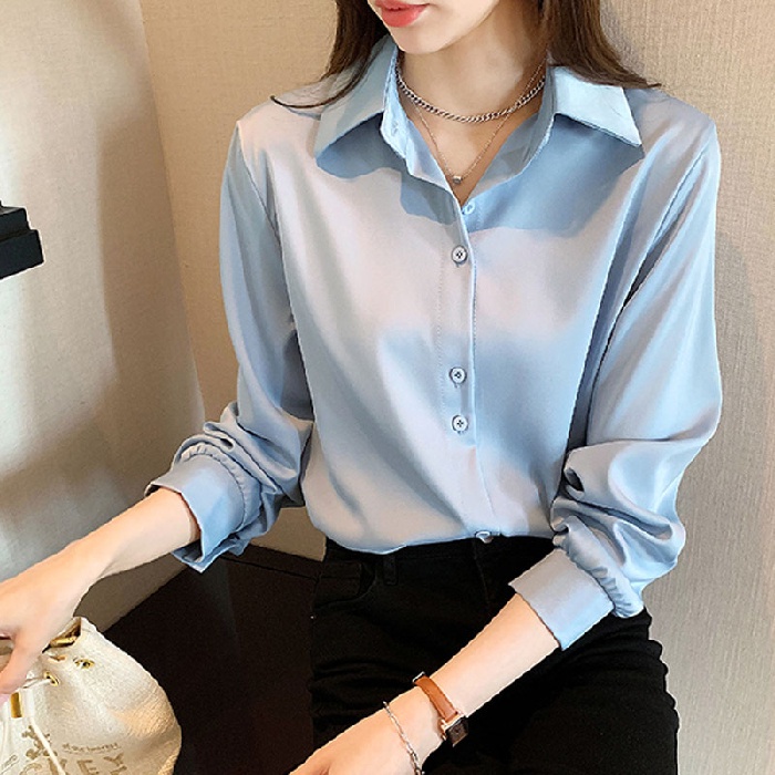 Áo sơ mo chiffon dáng rộng thời trang mùa xuân cho nữ
