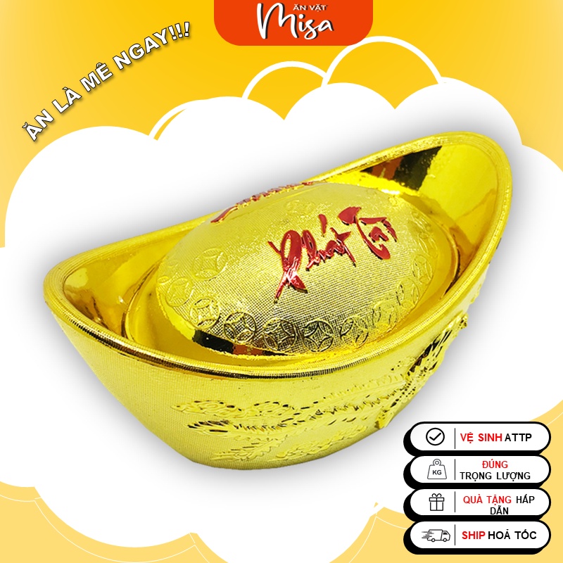 Kẹo socola hình thỏi vàng với dưa hấu là món ngon không thể chối từ của các tín đồ ăn vặt hũ pét 300gr ăn vặt Misa