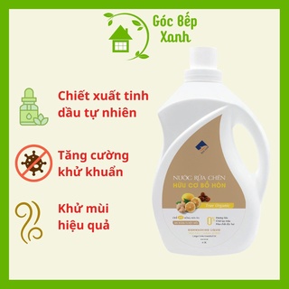 Nước rửa chén ecocare hữu cơ bồ hòn với tinh dầu thiên nhiên, can 4 lít - ảnh sản phẩm 4