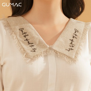 Áo thêu lá cổ AA751 GUMAC