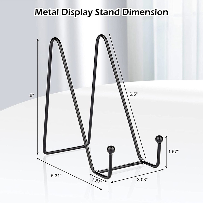 Set 4 chân dựng kim loại trưng bày khung ảnh giá vẽ tác phẩm máy tính bảng sách nghệ thuật 6 inch màu đen
