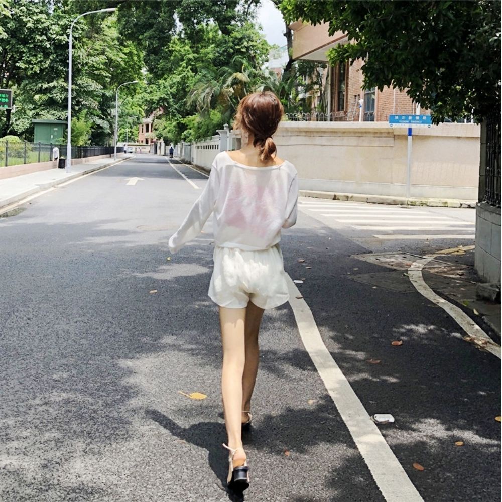 Áo Khoác Voan Mỏng Chống Nắng Dáng Ngắn Thời Trang Mùa Hè Phong Cách Hàn Quốc Cho Nữ