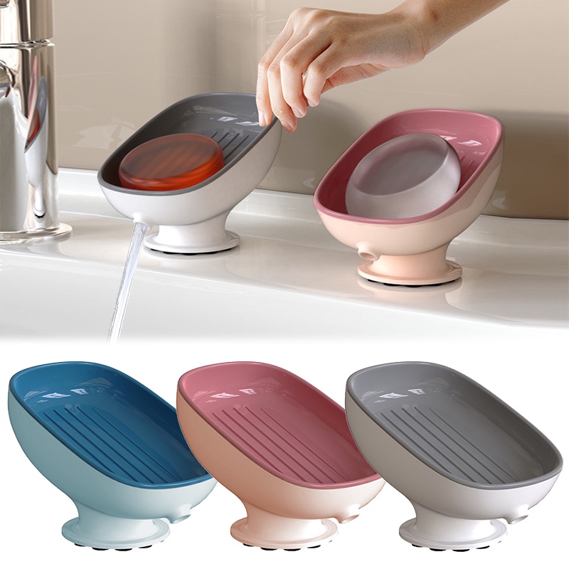 1 Khay Đựng Xà Phòng Có Giác Hút Gắn Bồn Rửa Nhà Bếp / Nhà Tắm
